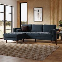 Zoe Casual Sit Velvet Corner Chaise Sofa