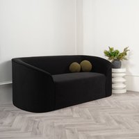 Zuma Black Velvet 2 Seater Sofa