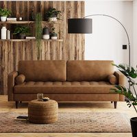 Zoe Faux Leather 4 Seater Sofa