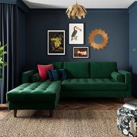 Zoe Velvet Corner Chaise