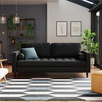 Zoe Faux Leather 3 Seater Sofa
