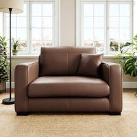 Carson Classic Leather Snuggle Chair