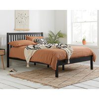 Nova - Double - Low Foot-End - Black - Wooden - 4ft6 - Happy Beds