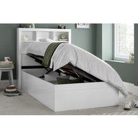Zo� Wooden Ottoman Storage Bed, Bedmaster_Grey, Single