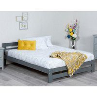 Xiamen - Small Double - Grey - Wood - 4ft - Happy Beds