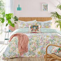 furn. Taormina Floral Duvet Cover Set - Multicolour Polycotton - Size Single