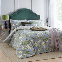 Wylder Albera Floral Duvet Cover Set - Blue Polycotton - Size Single