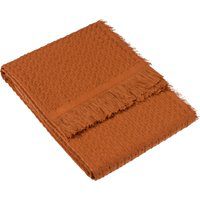 Yard Abel Fringed Waffle Textured Throw - Brown - One Size