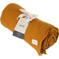 Yard Lark Crinkle Cotton Fringed Throw - Ginger - One Size
