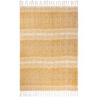 Yard Sono Ink Abstract Throw - Yellow Polycotton - Size 130 cm x 180 cm