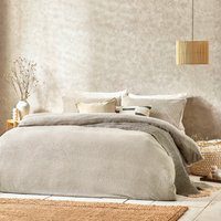Yard Boucle Textured Duvet Cover Set - Beige - Size Single