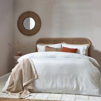 Yard Lark Muslin Cotton Duvet Cover Set - White - Size Single