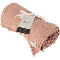 Yard Lark Crinkle Cotton Fringed Throw - Pink - One Size