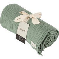 Yard Lark Crinkle Cotton Fringed Throw - Green - One Size