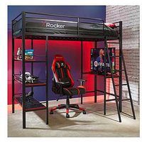 X Rocker Fortress - Gaming High Sleeper Bed