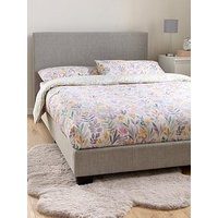 Very Home Riley Fabric Small Double Bed Frame With Mattress Options (Buy &Amp; Save!) - Light Grey - Bed Frame Only