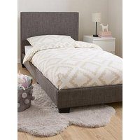 Very Home Riley Fabric Single Bed Frame With Mattress Options (Buy &Amp; Save!) - Dark Grey - Bed Frame Only