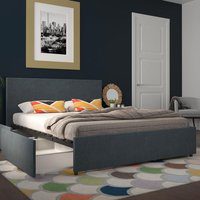 Novogratz Kelly 4 Drawer Bed, Linen