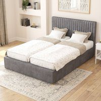 Grant Plush Velvet Adjustable Bed
