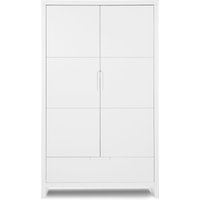Quadro White 2 Door Wardrobe + Drawer