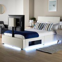 XR Living Ava TV Bed with LED Lights and TV Mount