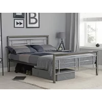 ASC Maya 4ft6 Double Chrome and Nickel Metal Bed Frame