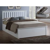 ASC Sydney 4ft Small Double White Wooden Ottoman Bed Frame