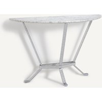 Zen Console Table in Carrara Marble and Iron