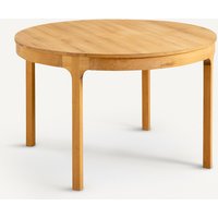 Amalrik 120cm Round Solid Oak Extending Dining Table