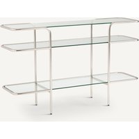 Molna Glass & Metal Tube Console Table