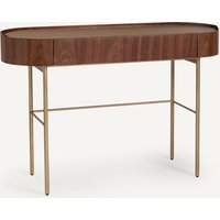 Aslen Walnut/Leather Console Table/Desk