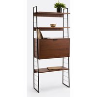 Watford Vintage Metal & Walnut Veneer Secretary Shelf Desk
