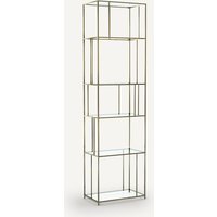Parallel Brass Metal & Glass Bookcase