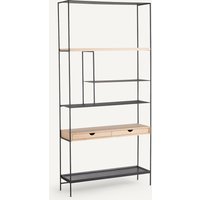 Tidder Metal & Oak Veneer Bookcase