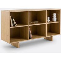 Arty, Low Oak Veneered Bookcase