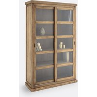Lunja Sliding Door Double Bookcase