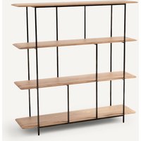 Jacobson Oak & Metal Shelving Unit