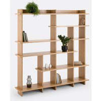 Orga, Large Asymmetrical Oak Veneered Shelf