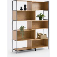 Volga Extendable, Rotatable Metal & Oak Veneer Shelving Unit