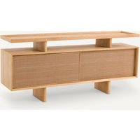 Propono Oak & Leather Console Sideboard